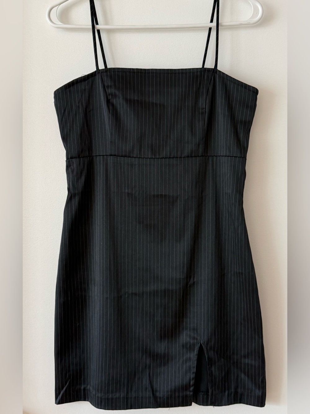 Twik Charcoal Pinstripe Mini Dress – Y2K / Clueless – Size M